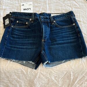 rag & bone Dark Blue Jean Shorts